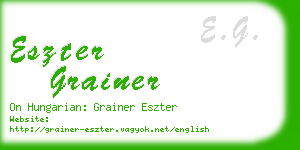 eszter grainer business card